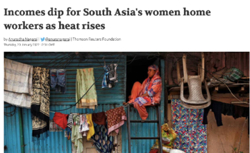 Incomes dip for South Asia's women home workers